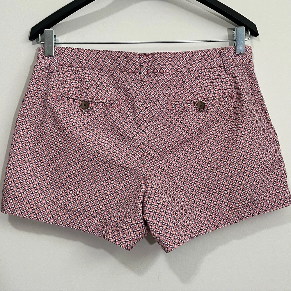 Gap Printed Chino Shorts Womens Size 4 Pink Mid Rise Lightweight Cotton
